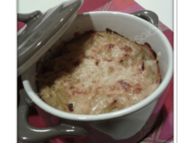 Gratin de poireaux à la sauce Mornay