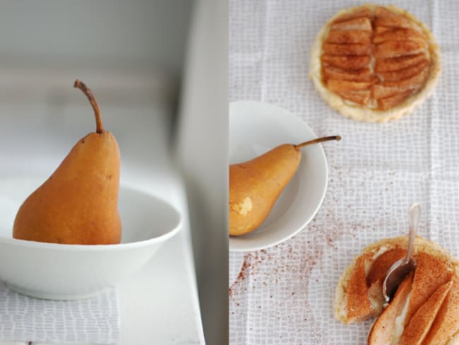 Tartelettes aux poires et cacao