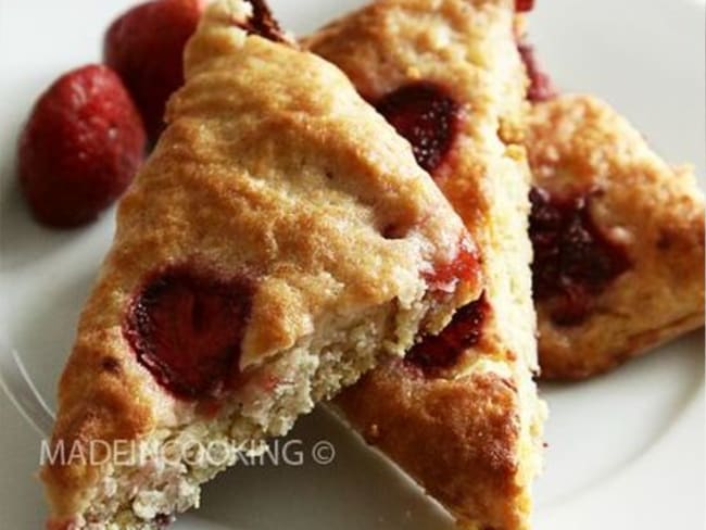 Scones moelleux aux fraises