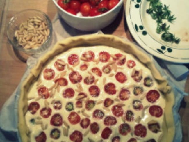 Tarte tomate cerise et ricotta