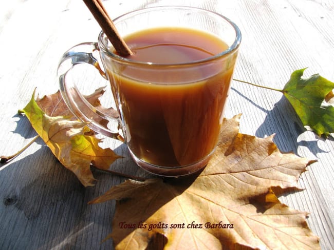 Jus de pommes chaud aux épices