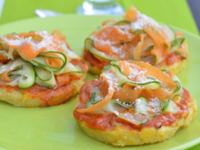 Galette de polenta et ses petits légumes