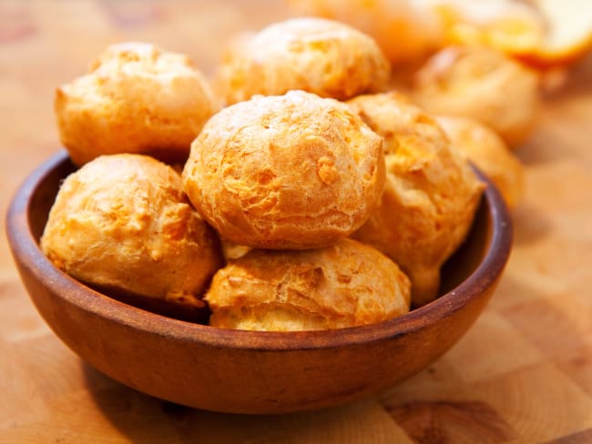 Gougères au fromage mimolette