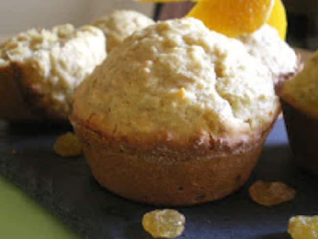 MUFFINS AVOINE ORANGE ET RAISINS SECS