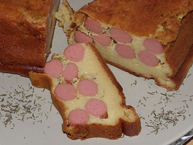 Cake hot-dog moutarde