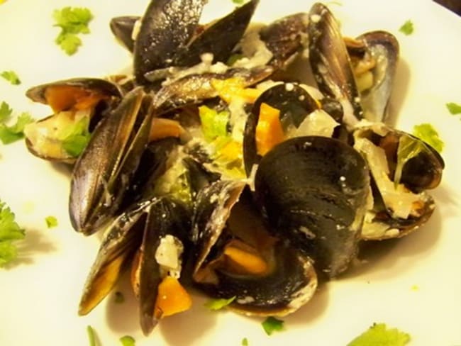 Moules à la crème de bleu du Jura