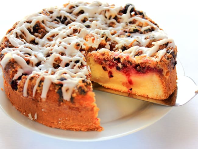 Streusel aux pommes & aux fruits rouges