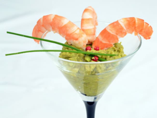 Verrine d’avocat aux sardines pimentées