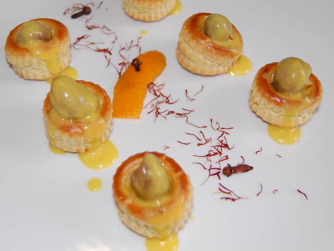 Bouchées de rognons de lapin, sauce colombo, orange et safran