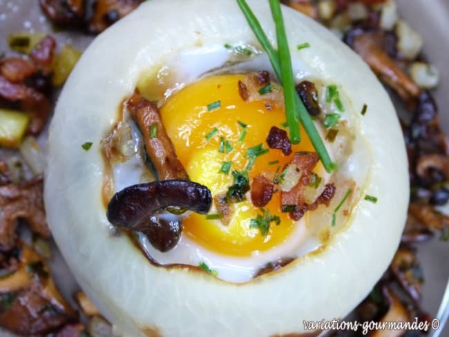 Navets farcis aux champignons des bois