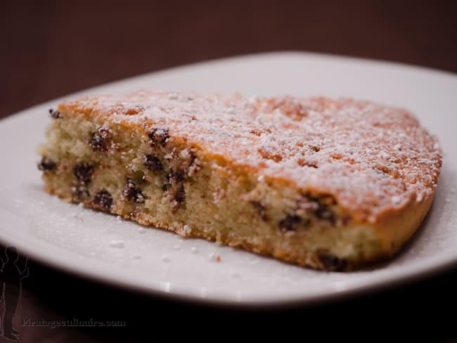 Gâteau aux amandes et aux pépites de chocolat