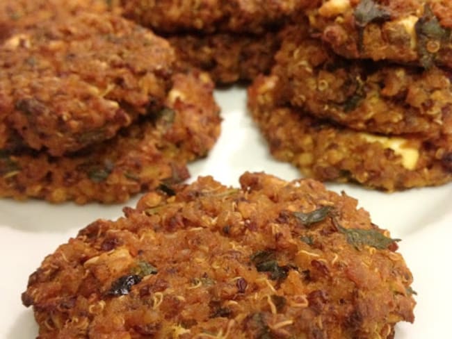 Les galettes du soir... boulgour, quinoa et féta