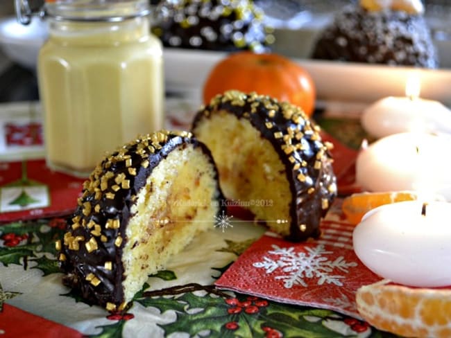 Boules de Noël au chocolat et au curd de clémentines