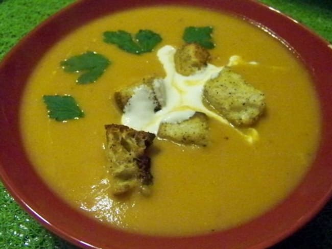 potage au potiron et châtaignes