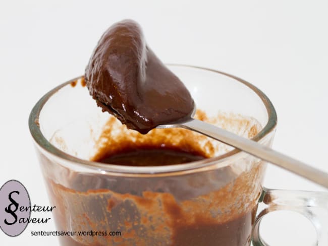 Mug cake au chocolat noir au four micro-ondes