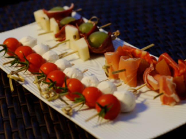 Minis brochettes apéritives froides pour vos apéros d'été