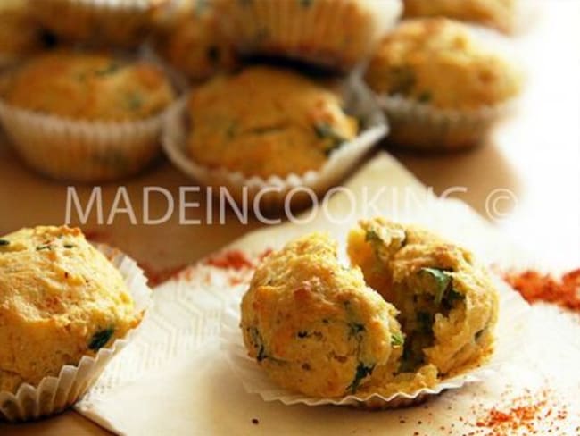 Mini-cake au piment d'espelette et à la coriandre