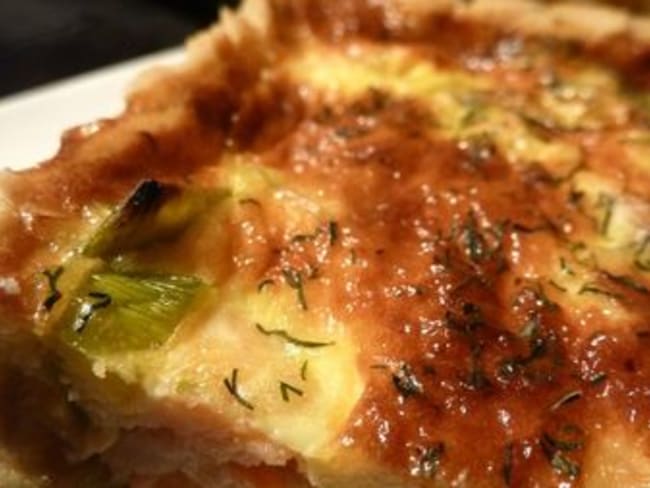 Quiche Saumon et Poireaux