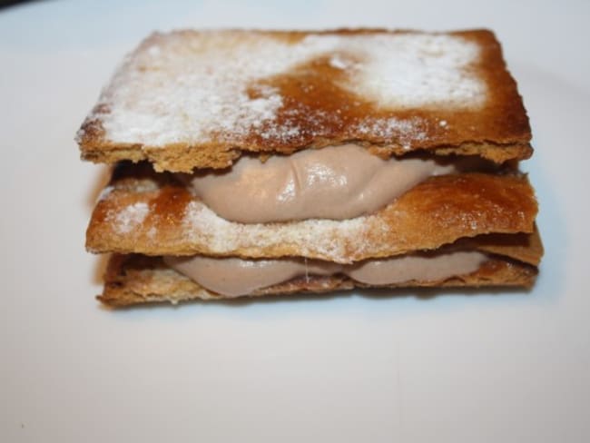 Mille feuille crème de marron et nutella