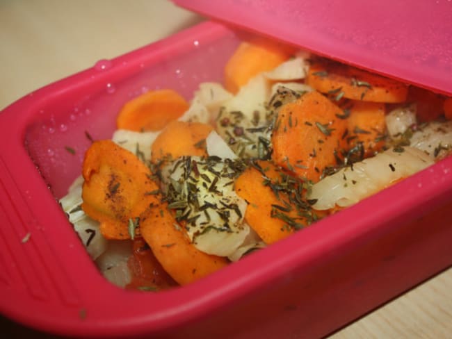 Papillote de cabillaud et ses petits légumes