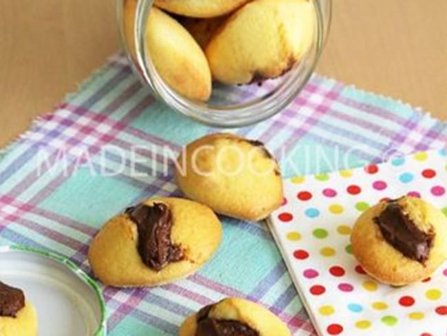 Madeleines à la pâte à tartiner