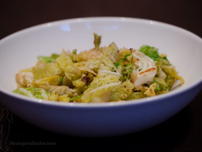 Sauté de chou en lanières