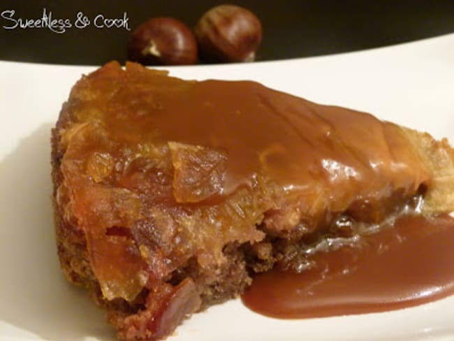 Fondant aux marrons, noisettes et pommes façon tatin