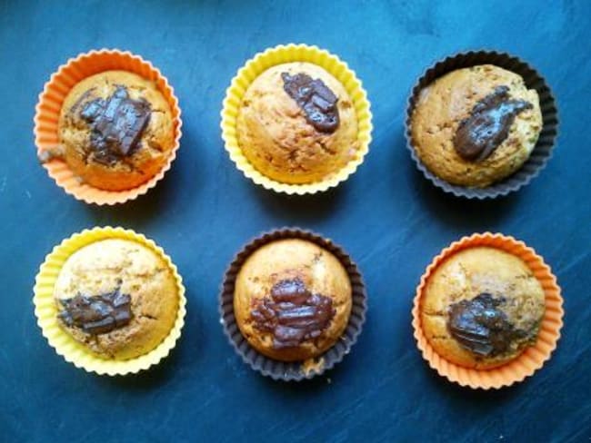 Muffin aux amandes et coeur de chocolat