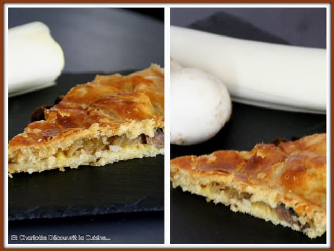 Tourte aux Poireaux et Champignons