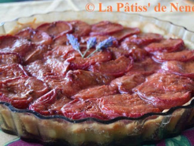 Tarte abricot miel lavande