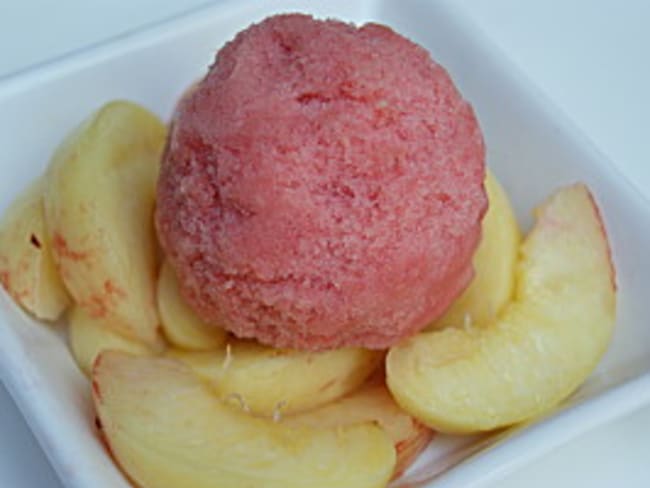 Sorbet à la pêche blanche