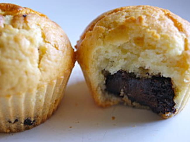 Muffins au coeur de pâte à tartiner Nutella