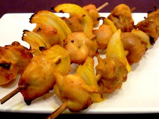 Brochettes De Poulet Coco Satay