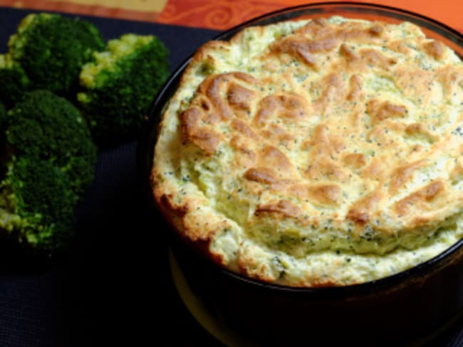 Soufflé au brocoli et au parmesan