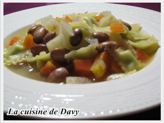 Soupe de ravioles de Royans façon minestrone