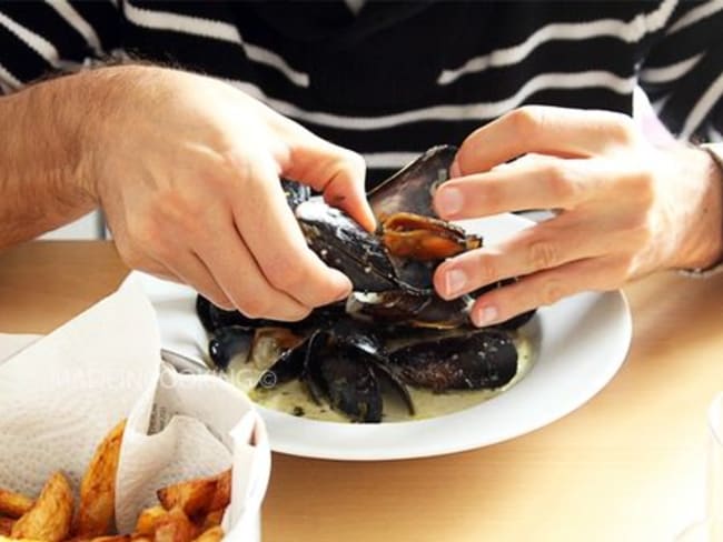 Moules marinières à la crème