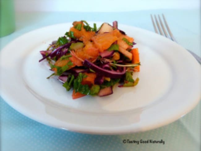 Salade de chou rouge aux fruits