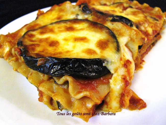 Lasagne aux aubergines grillées, sauce marinara