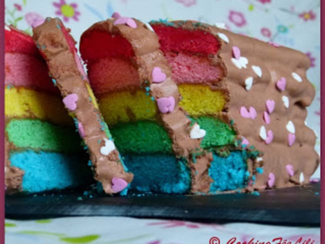 Rainbow Quatre-quarts au Nutella