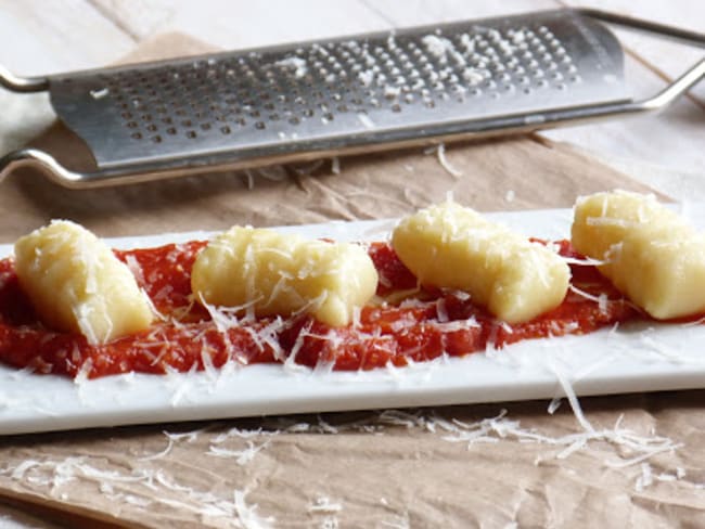 Gnocchi au parmesan à la sauce tomate