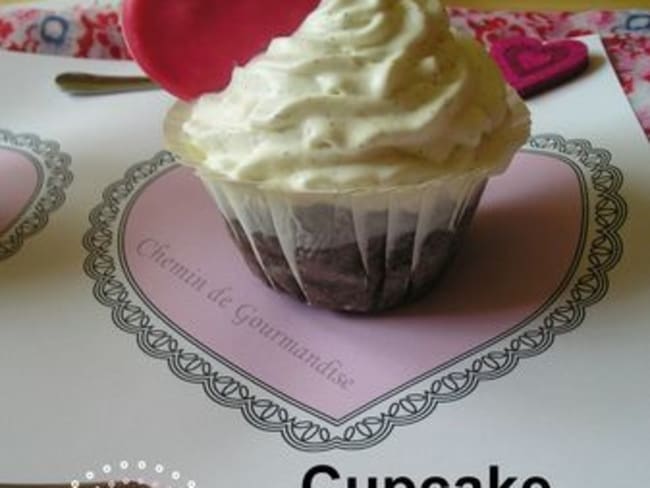 Cupcakes chocolat gingembre Chantilly pour la St Valentin