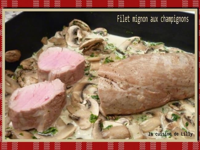 Filet mignon aux champignons