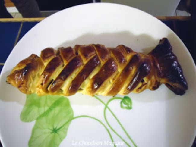 Poisson tressé en pâte feuilletée