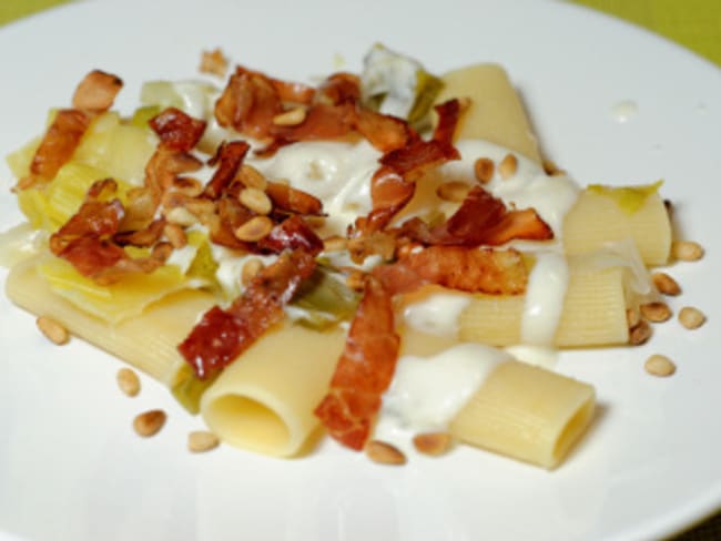 rigatoni speck et gorgonzola