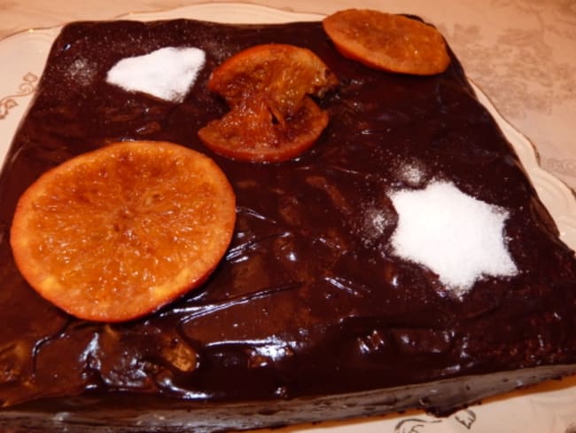 Gâteau moelleux oranges et chocolat