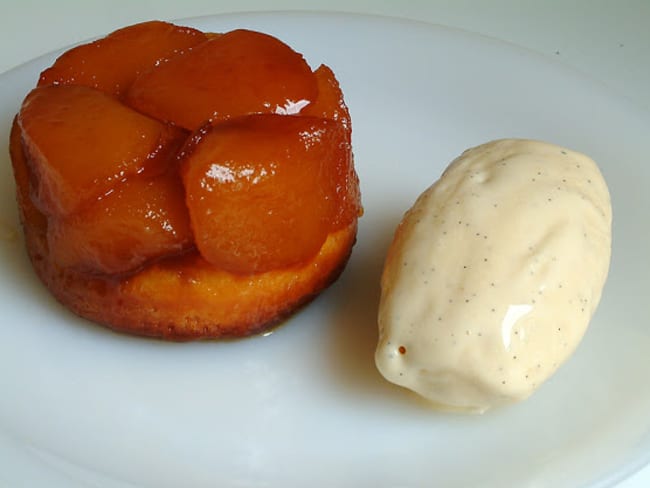 Brioched Tatin and vanilla ice cream