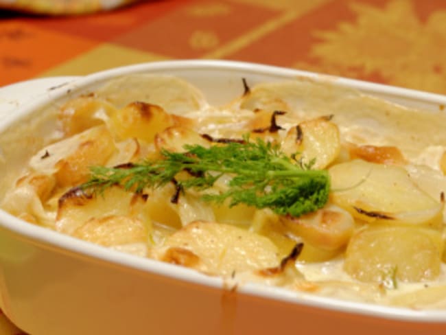 Gratin dauphinois parfumé au fenouil