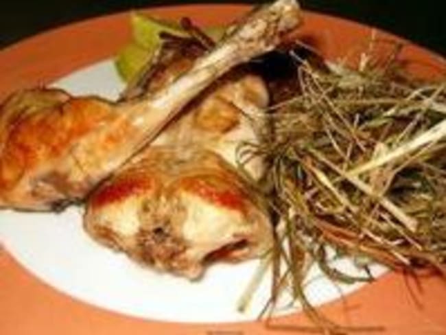 Lapin cuit au foin - Recette de lapin cuit au foin