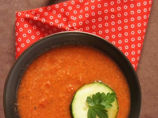 Gaspacho andalou (soupe froide espagnole)