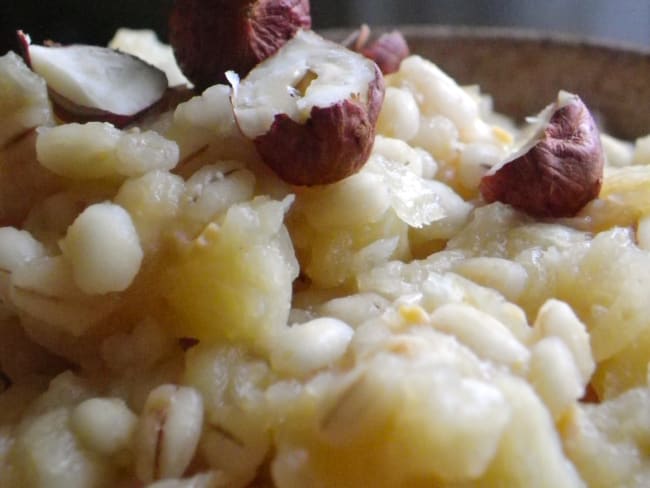 Orzotto au panais et à la pâte de miso